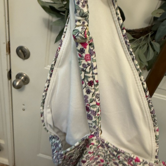 Chelsea & Violet Ditsy Tiny Floral Print Low Cut Sexy One Piece Swimsuit L - Picture 6 of 12